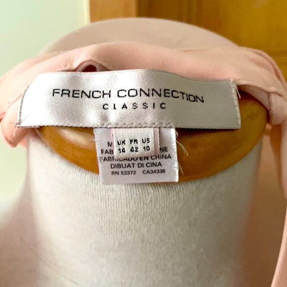 🎉 HOST PICK 🎉 NWOT  French Connection Baby Pink Chiffon Blouse, Size 10 - Picture 12 of 16